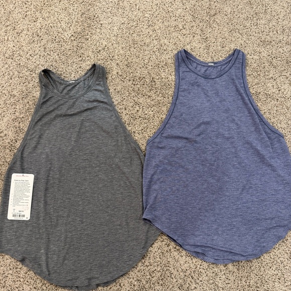 Lululemon Plank to Pike Tank (2) Heathered Black and Twilight Blue 6 - Picture 2 of 3